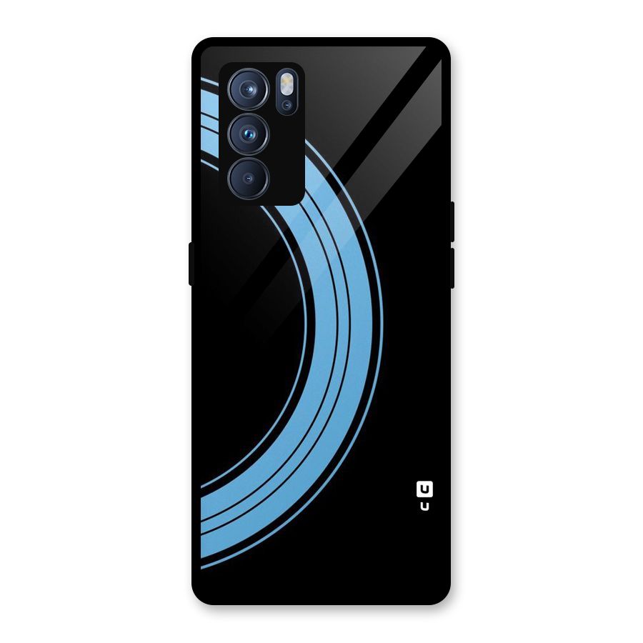 Half Circles Glass Back Case for Oppo Reno6 Pro 5G