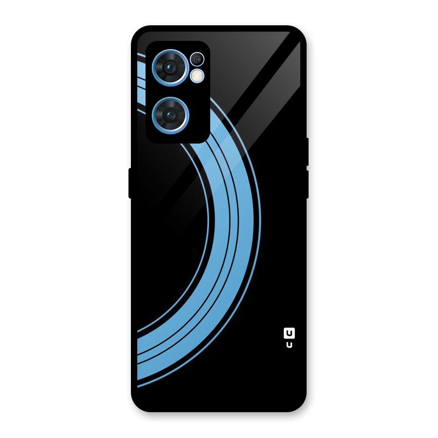 Half Circles Glass Back Case for Oppo Reno7 5G