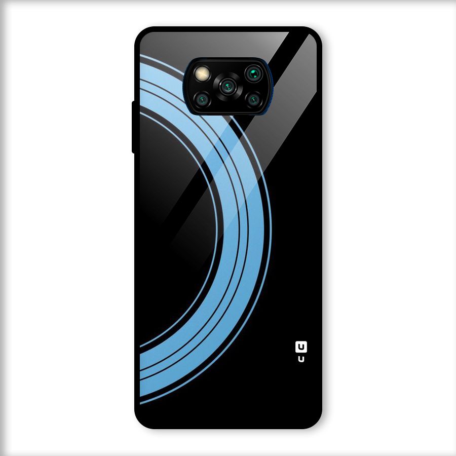 Half Circles Glass Back Case for Poco X3