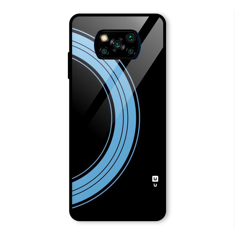 Half Circles Glass Back Case for Poco X3 Pro