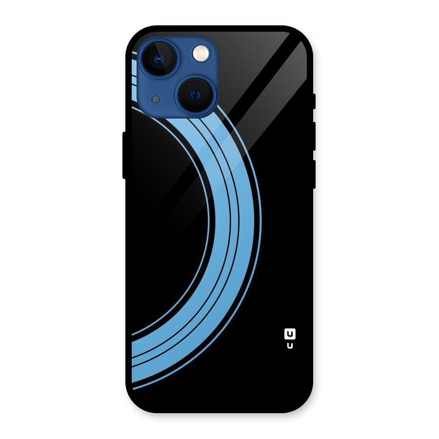 Half Circles Glass Back Case for iPhone 13 Mini