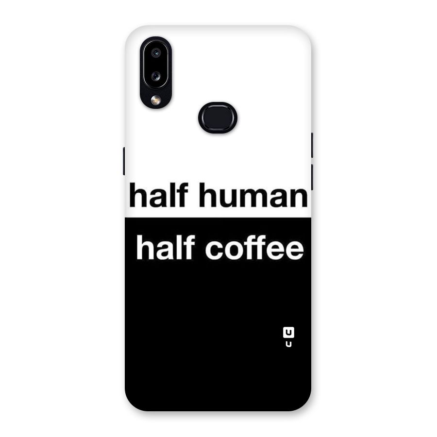 Half Human Half Coffee Back Case for Galaxy A10s