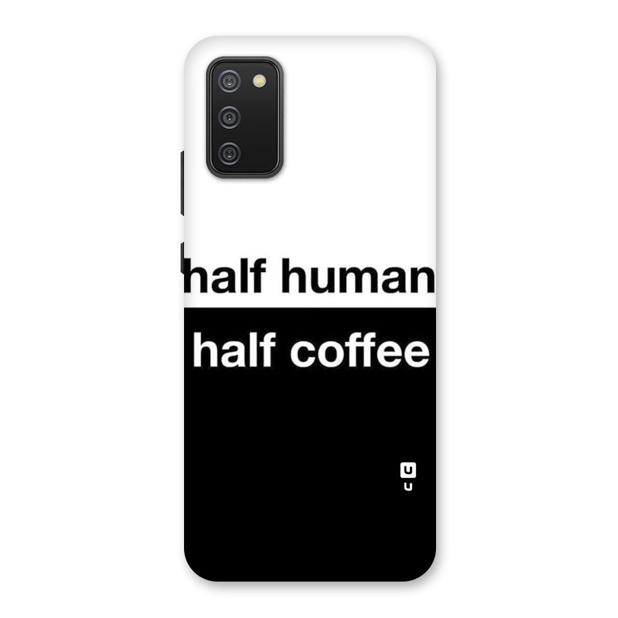 Half Human Half Coffee Back Case for Galaxy M02s