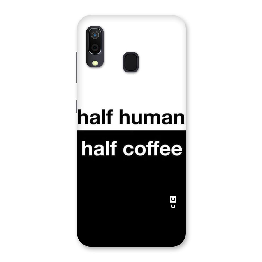 Half Human Half Coffee Back Case for Galaxy M10s