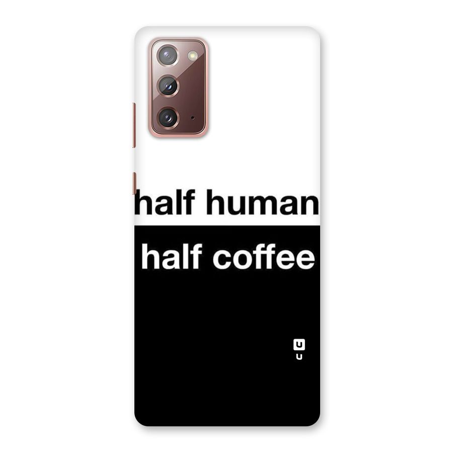Half Human Half Coffee Back Case for Galaxy Note 20