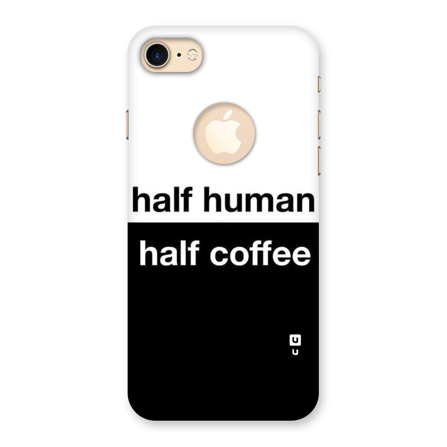 Half Human Half Coffee Back Case for iPhone 7 Logo Cut