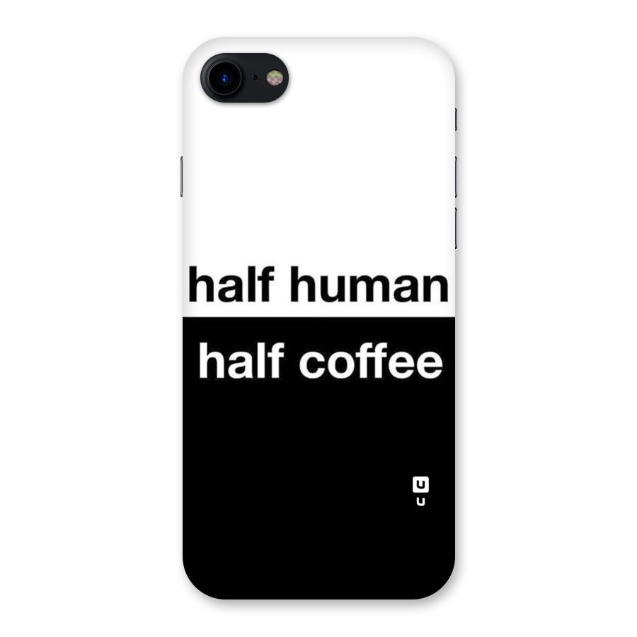 Half Human Half Coffee Back Case for iPhone SE 2020