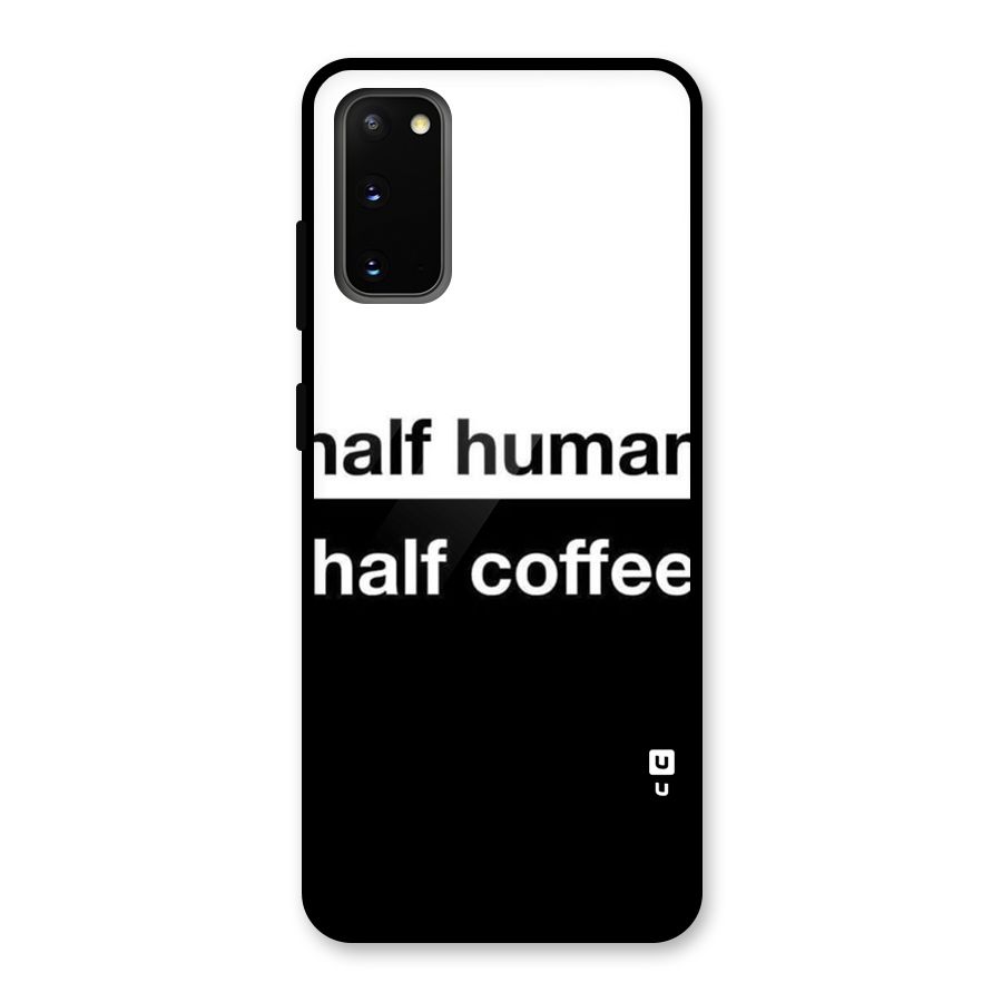 Half Human Half Coffee Glass Back Case for Galaxy S20
