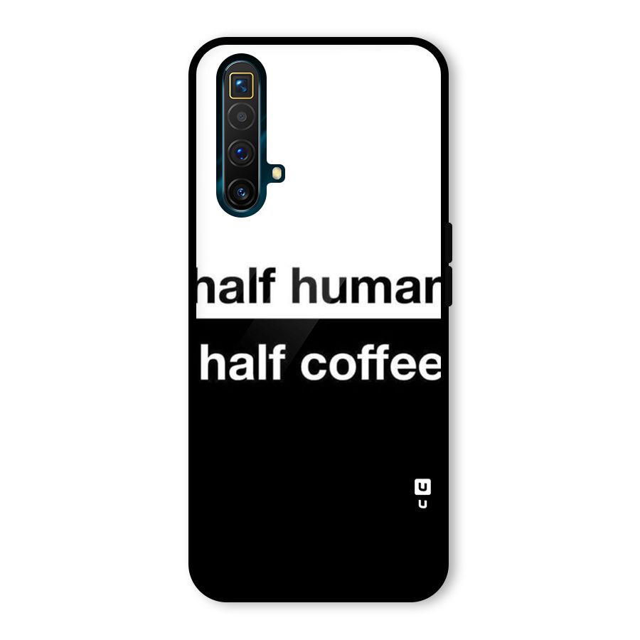 Half Human Half Coffee Glass Back Case for Realme X3