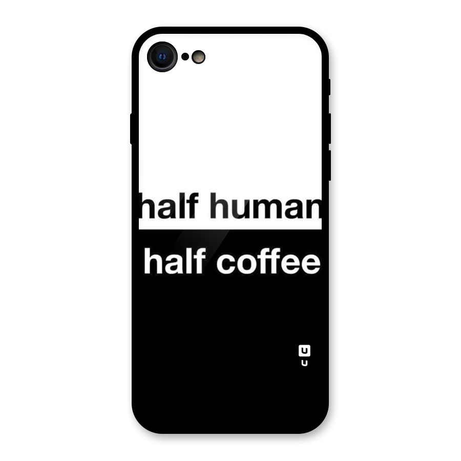 Half Human Half Coffee Glass Back Case for iPhone SE 2022