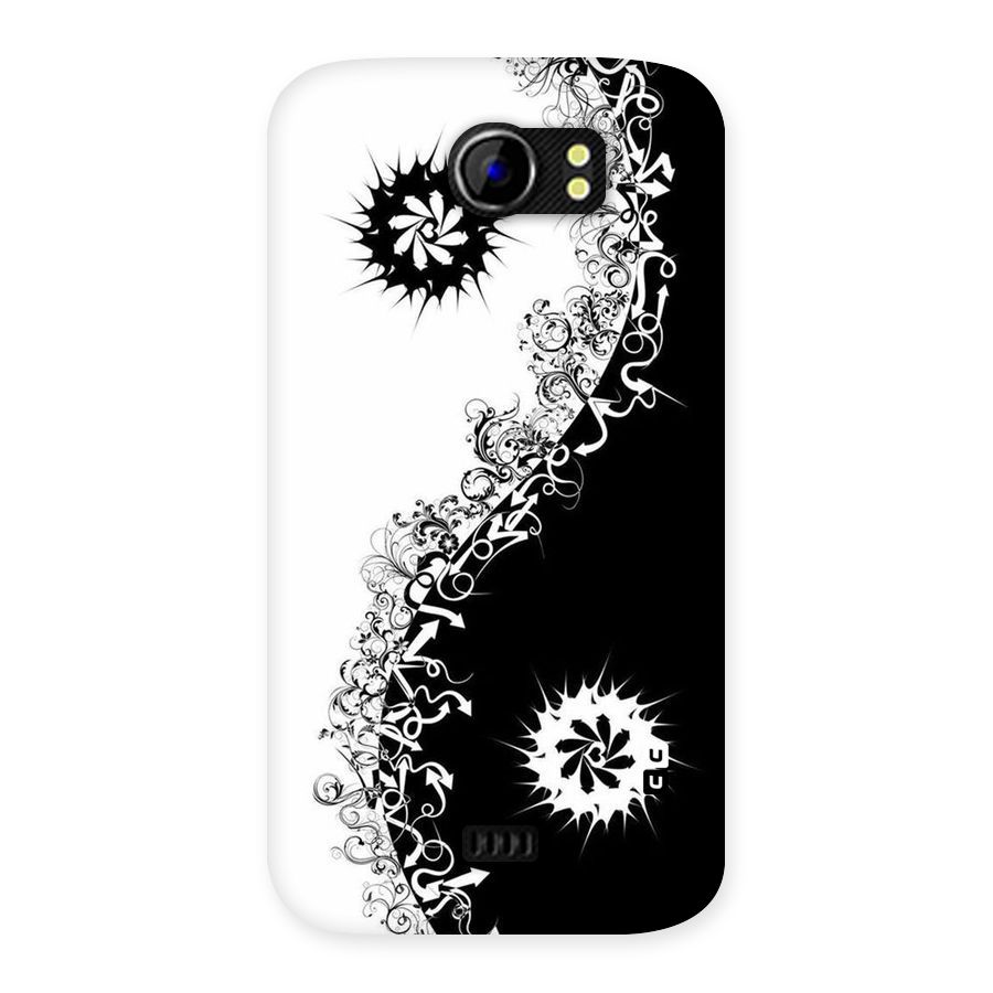 Half Peace Design Back Case for Micromax Canvas 2 A110