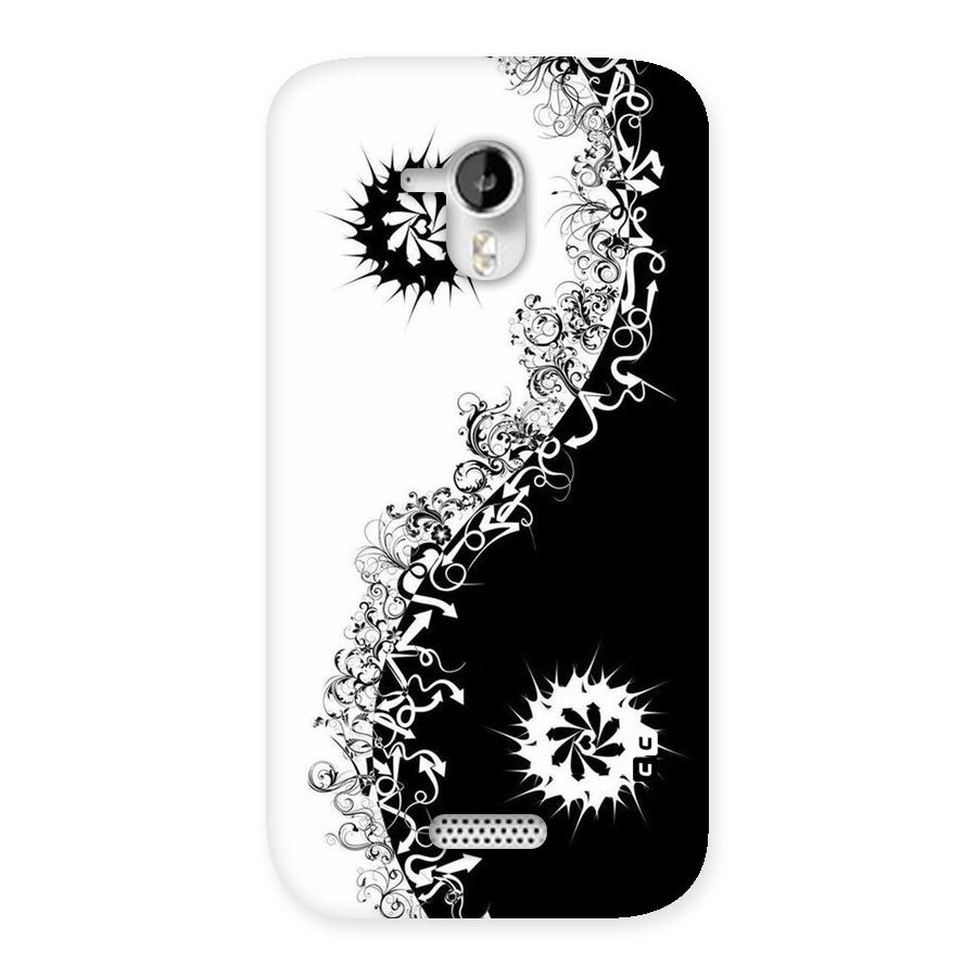 Half Peace Design Back Case for Micromax Canvas HD A116