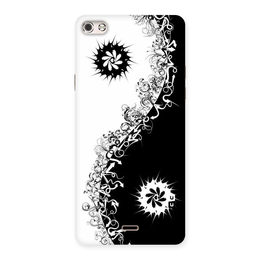 Half Peace Design Back Case for Micromax Canvas Silver 5