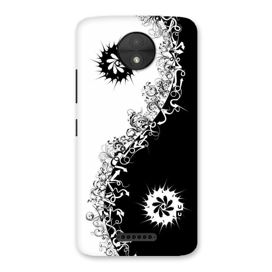 Half Peace Design Back Case for Moto C