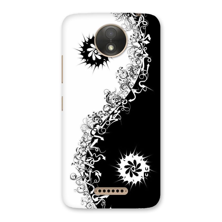Half Peace Design Back Case for Moto C Plus