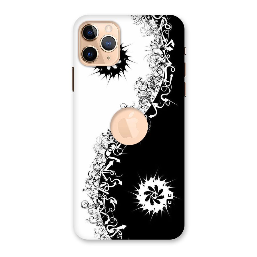 Half Peace Design Back Case for iPhone 11 Pro Max Logo Cut