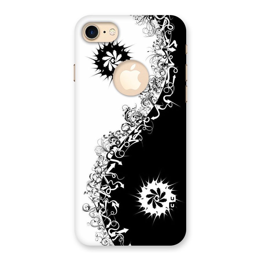 Half Peace Design Back Case for iPhone 7 Logo Cut