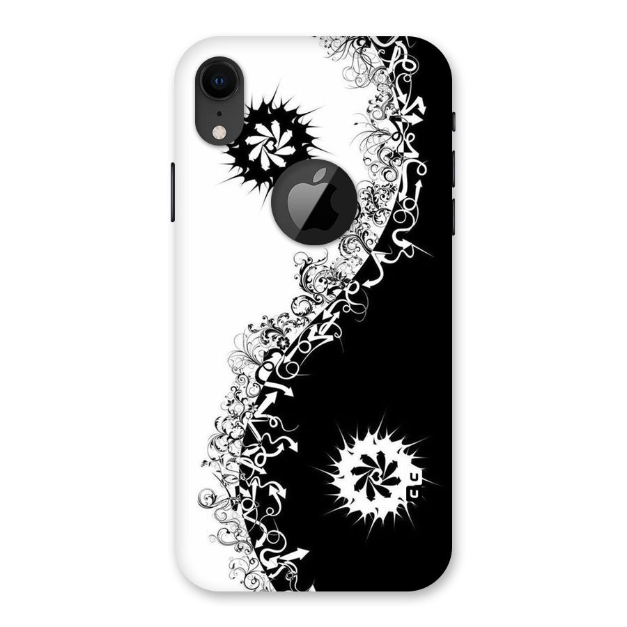 Half Peace Design Back Case for iPhone XR Logo Cut