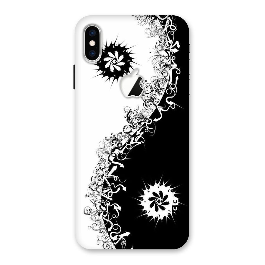 Half Peace Design Back Case for iPhone XS Max Apple Cut