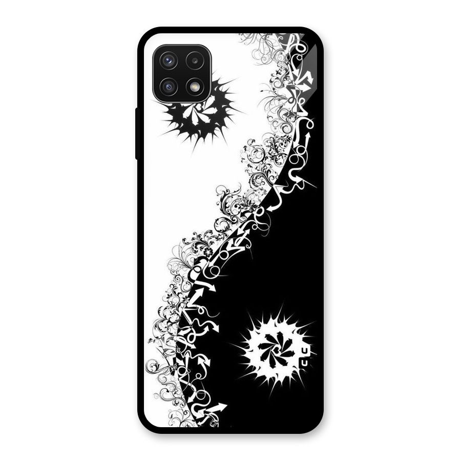 Half Peace Design Glass Back Case for Galaxy A22 5G