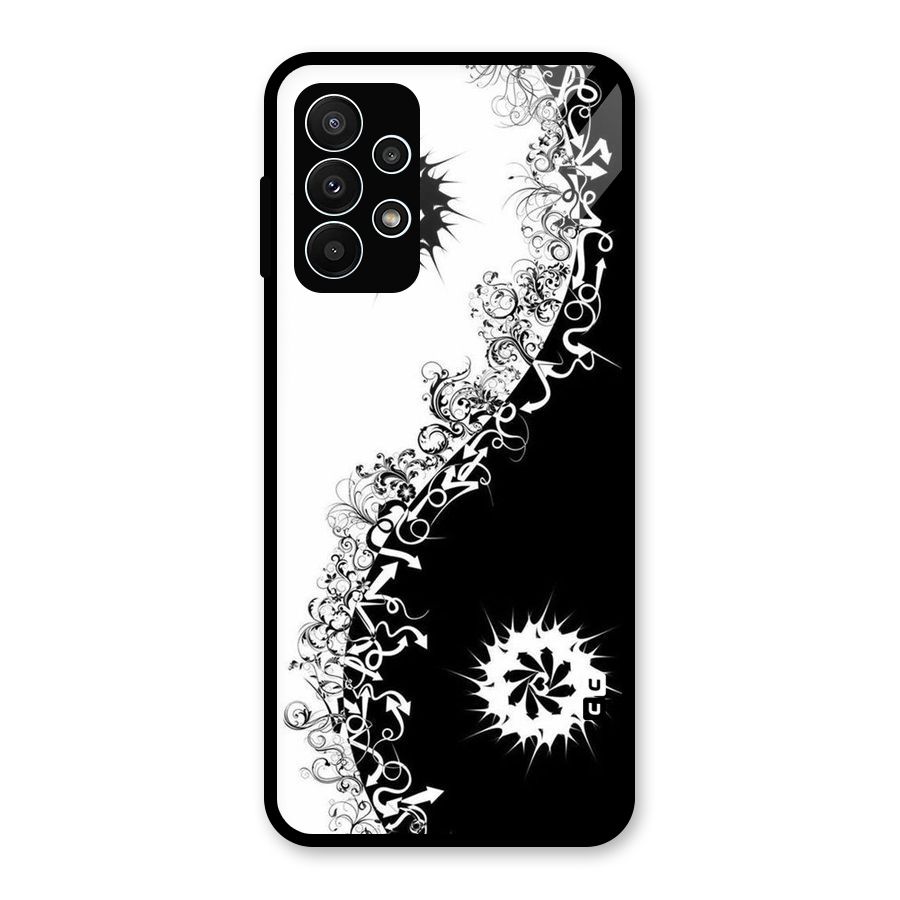Half Peace Design Glass Back Case for Galaxy A23
