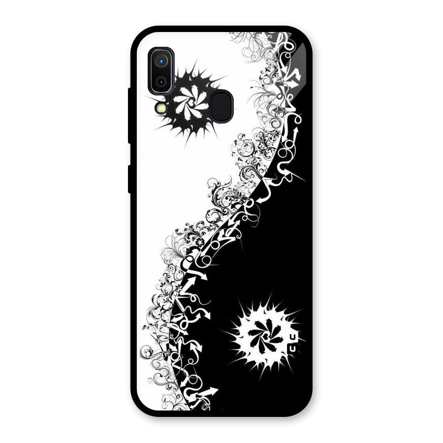 Half Peace Design Glass Back Case for Galaxy A30