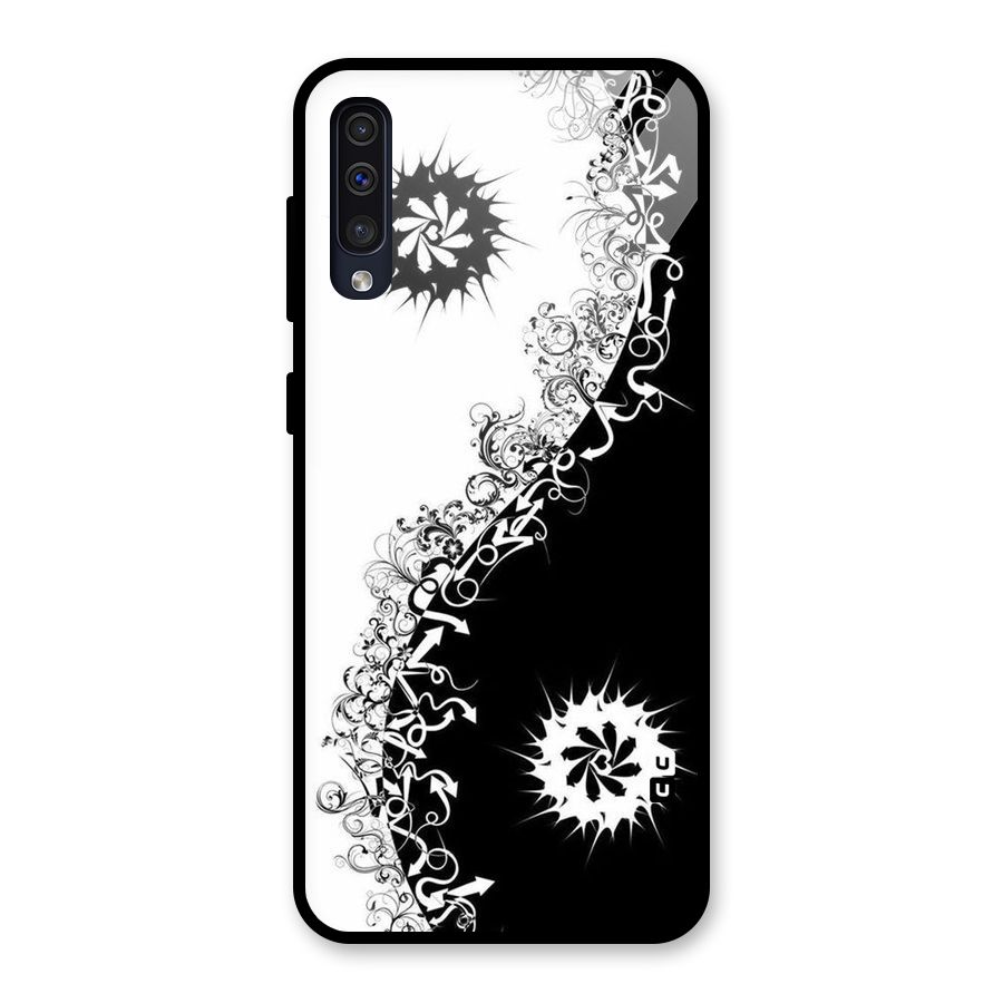 Half Peace Design Glass Back Case for Galaxy A50s