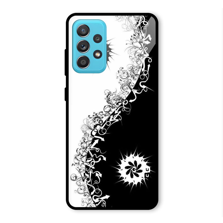 Half Peace Design Glass Back Case for Galaxy A52