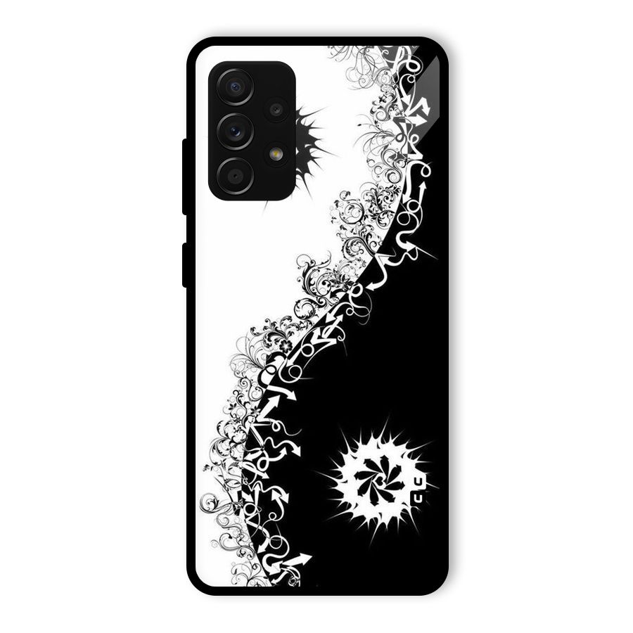 Half Peace Design Glass Back Case for Galaxy A53 5G