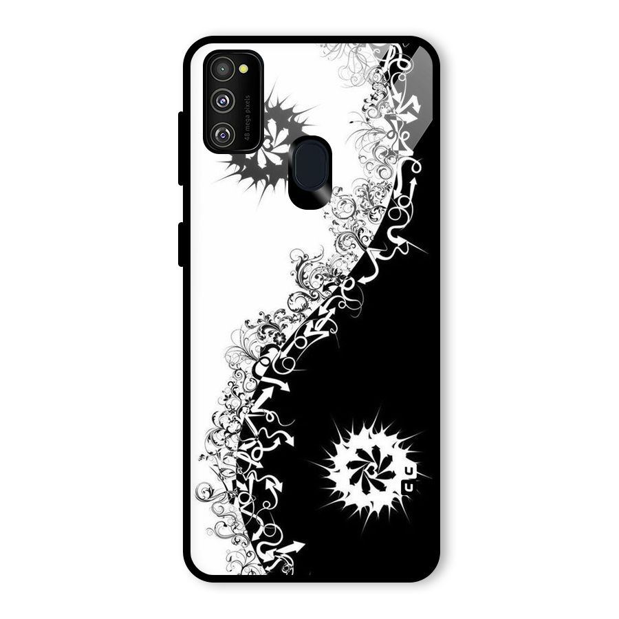 Half Peace Design Glass Back Case for Galaxy M30s