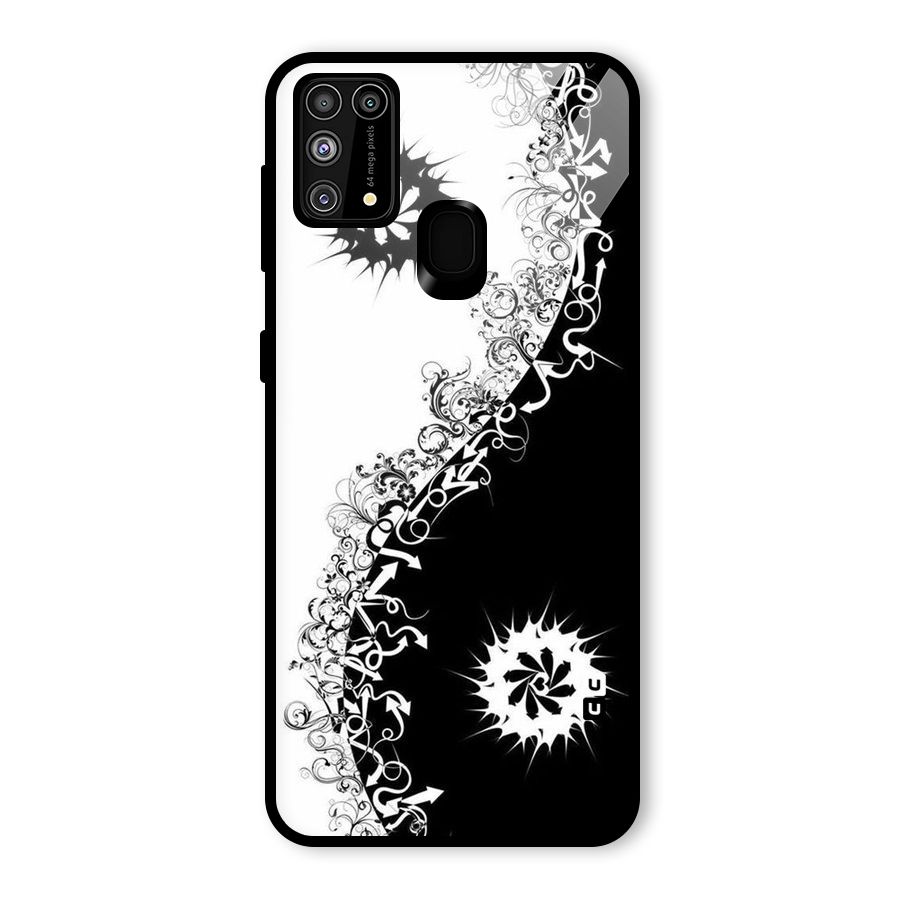 Half Peace Design Glass Back Case for Galaxy M31