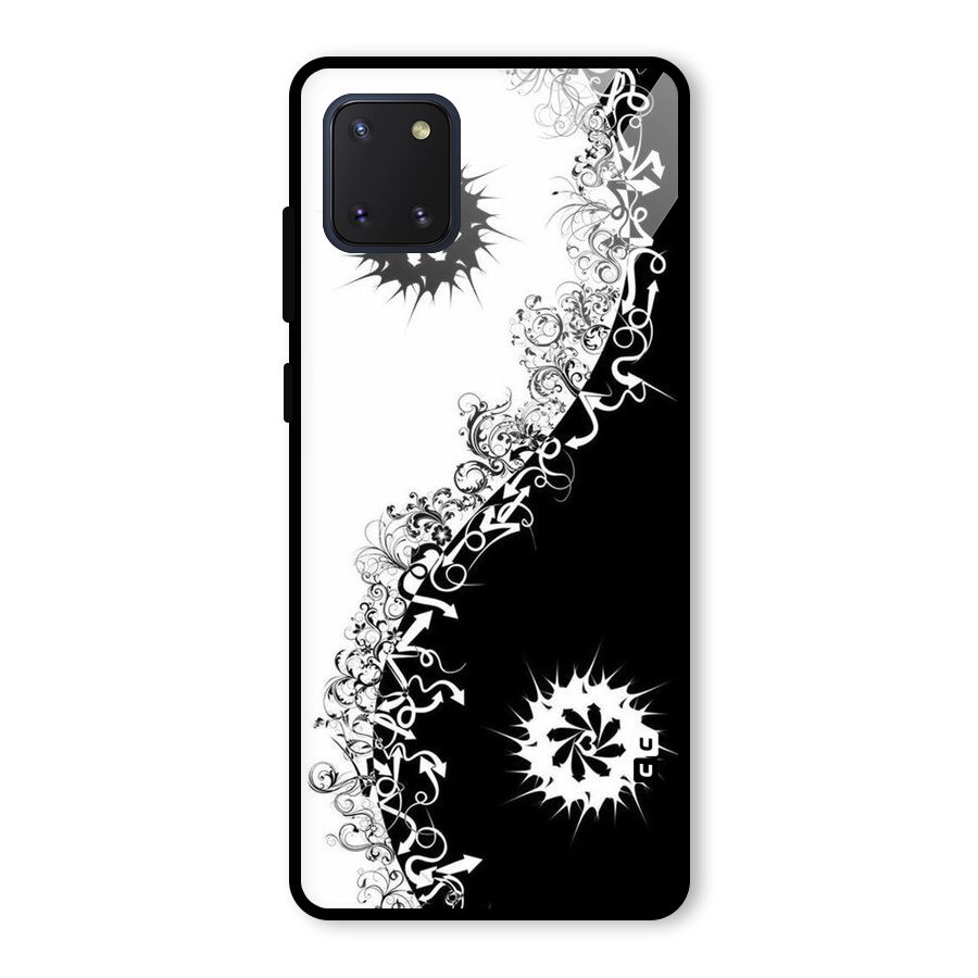Half Peace Design Glass Back Case for Galaxy Note 10 Lite