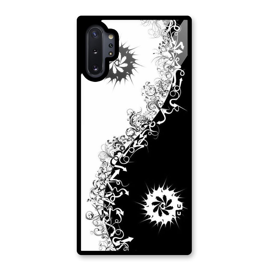 Half Peace Design Glass Back Case for Galaxy Note 10 Plus