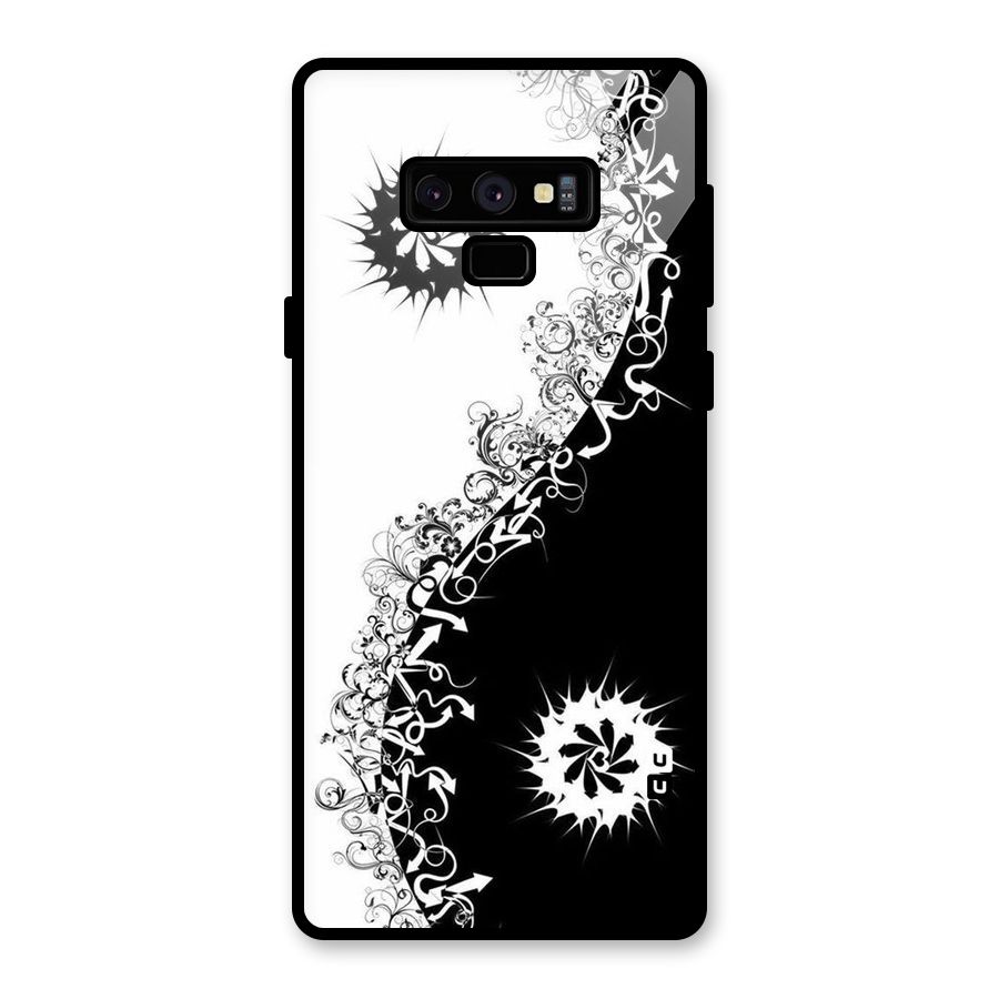 Half Peace Design Glass Back Case for Galaxy Note 9