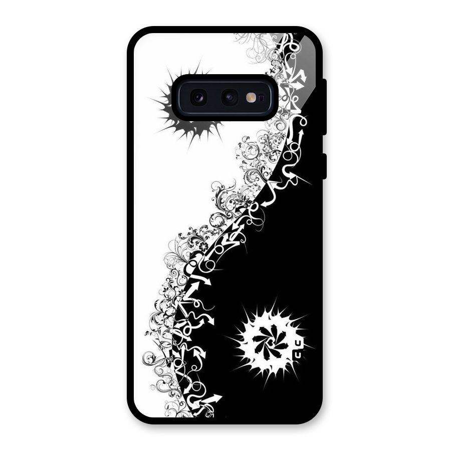 Half Peace Design Glass Back Case for Galaxy S10e