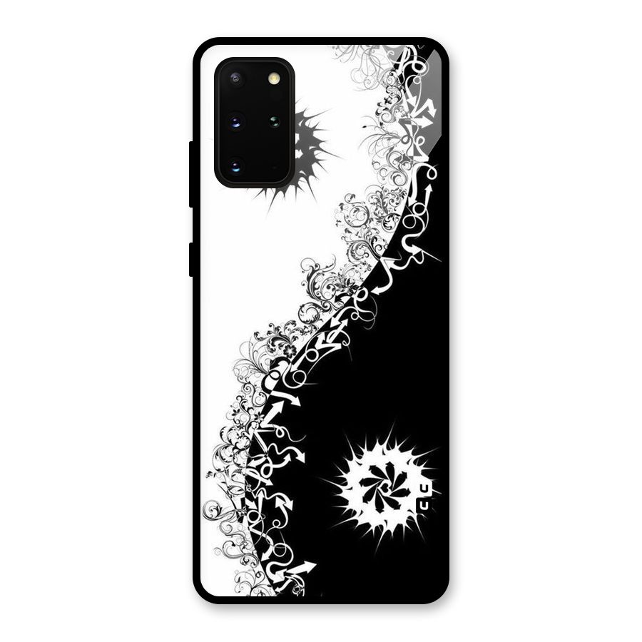 Half Peace Design Glass Back Case for Galaxy S20 Plus