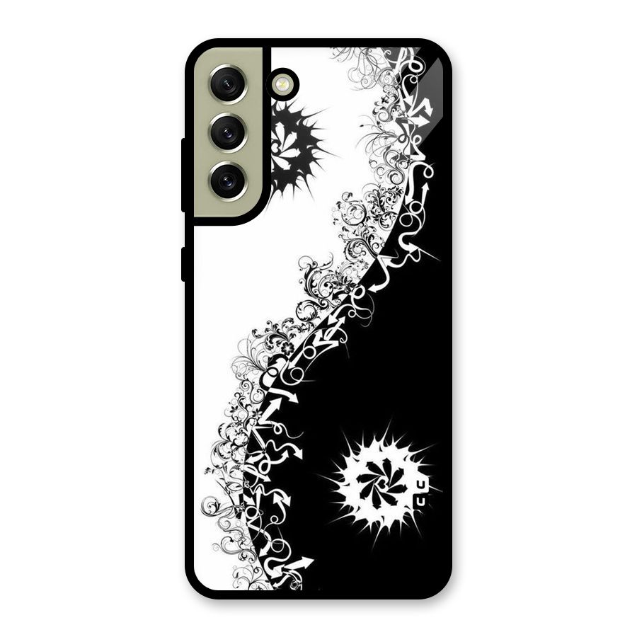 Half Peace Design Glass Back Case for Galaxy S21 FE 5G