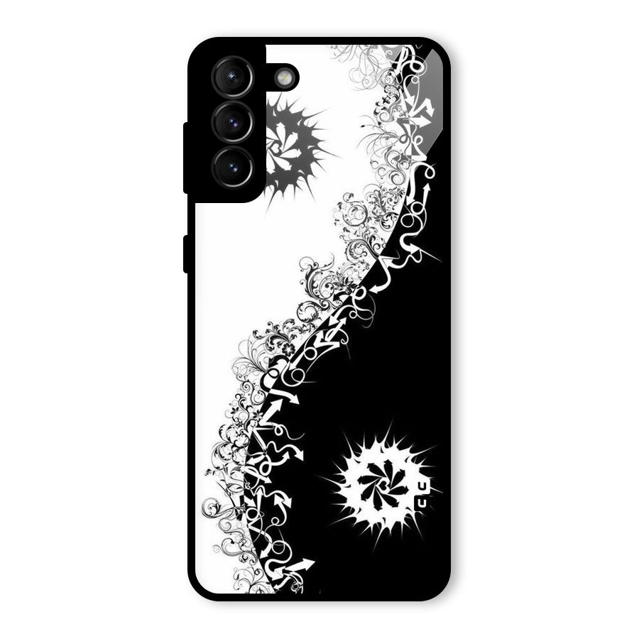 Half Peace Design Glass Back Case for Galaxy S21 Plus