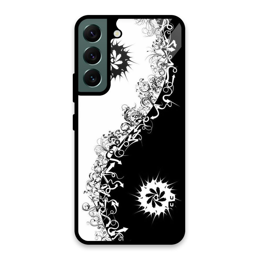 Half Peace Design Glass Back Case for Galaxy S22 5G