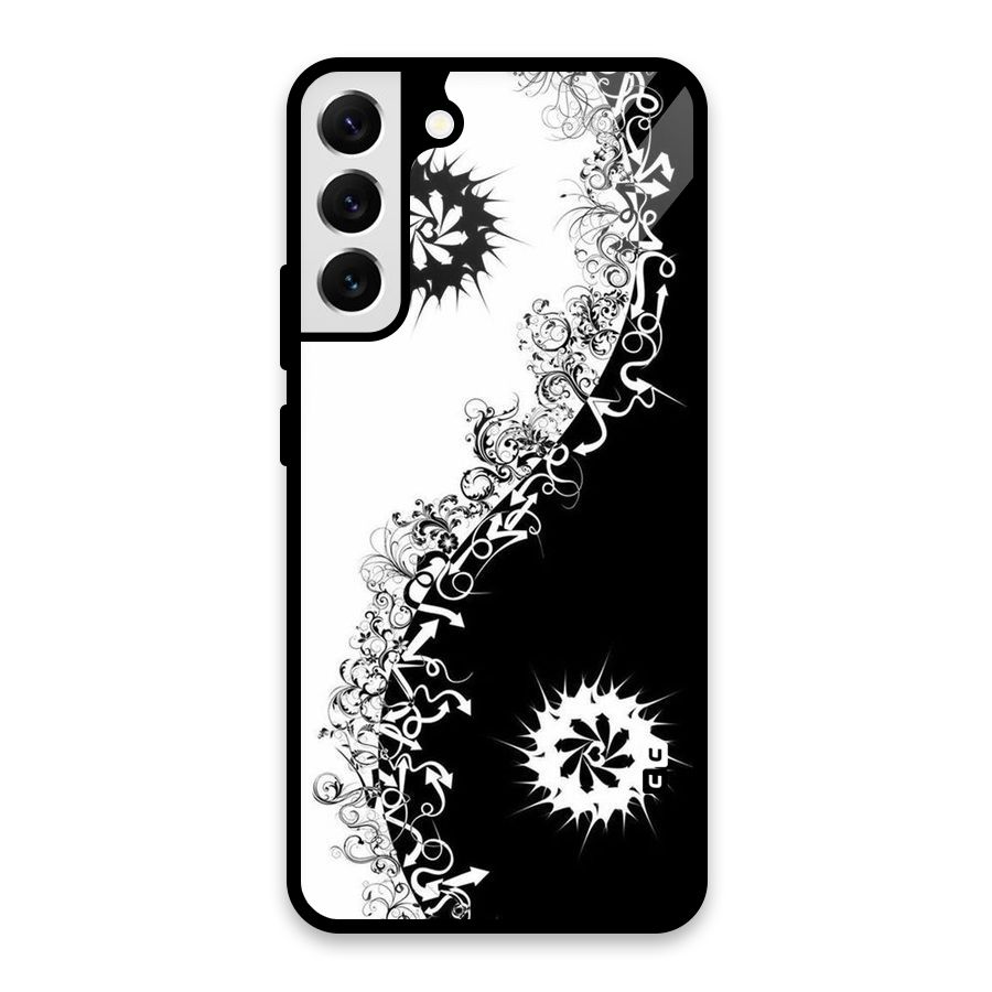 Half Peace Design Glass Back Case for Galaxy S22 Plus 5G
