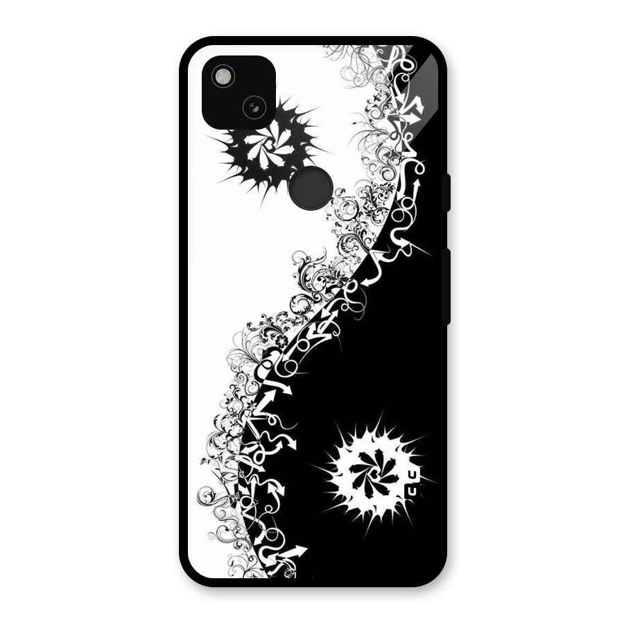 Half Peace Design Glass Back Case for Google Pixel 4a