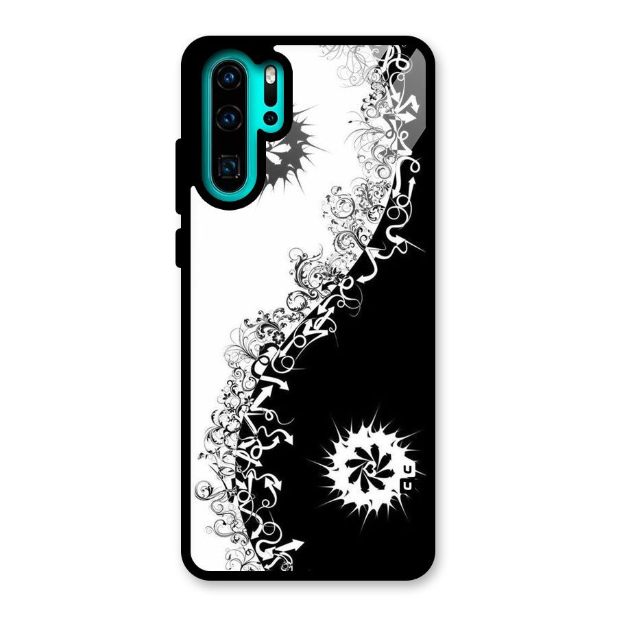 Half Peace Design Glass Back Case for Huawei P30 Pro