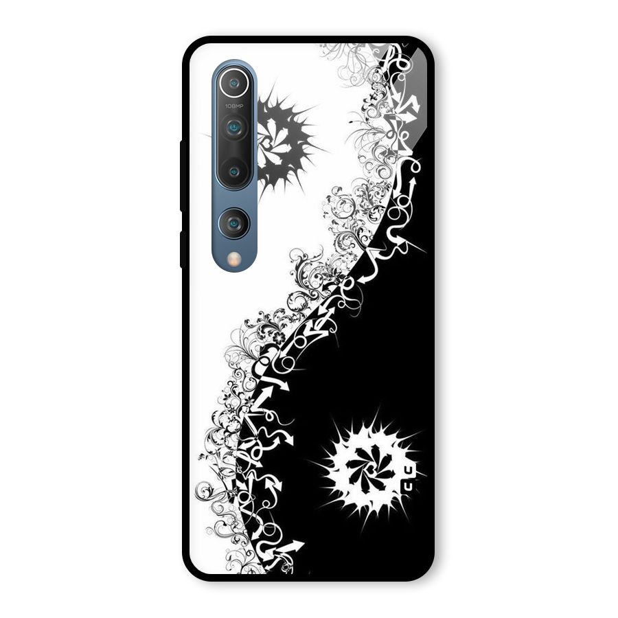 Half Peace Design Glass Back Case for Mi 10