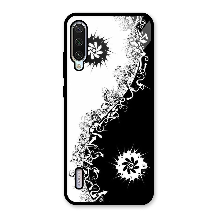 Half Peace Design Glass Back Case for Mi A3