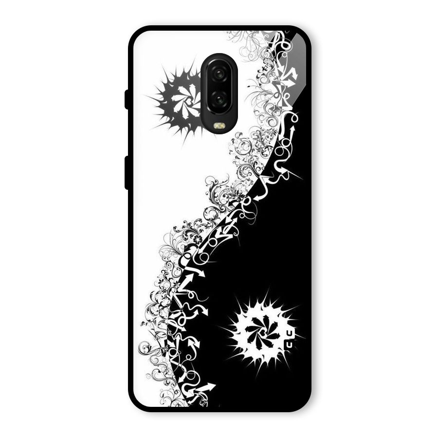 Half Peace Design Glass Back Case for OnePlus 6T