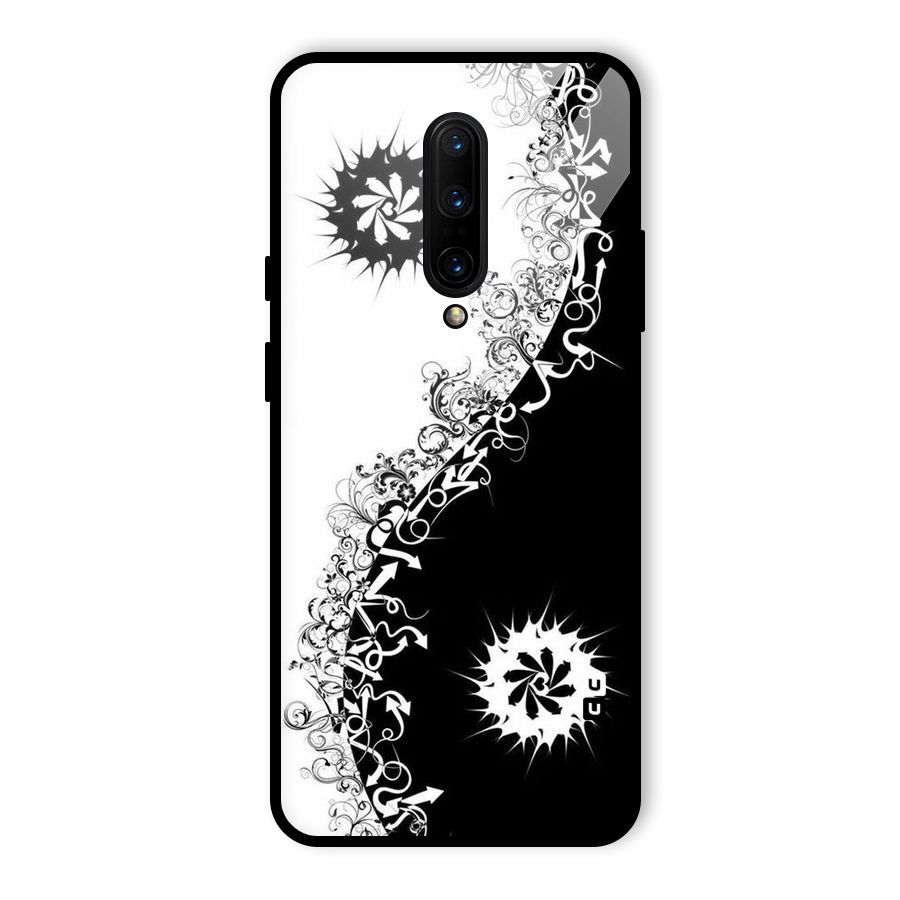Half Peace Design Glass Back Case for OnePlus 7 Pro