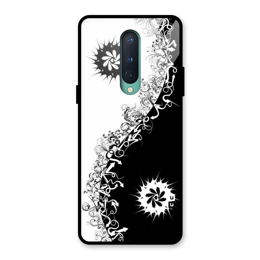 Half Peace Design Glass Back Case for OnePlus 8