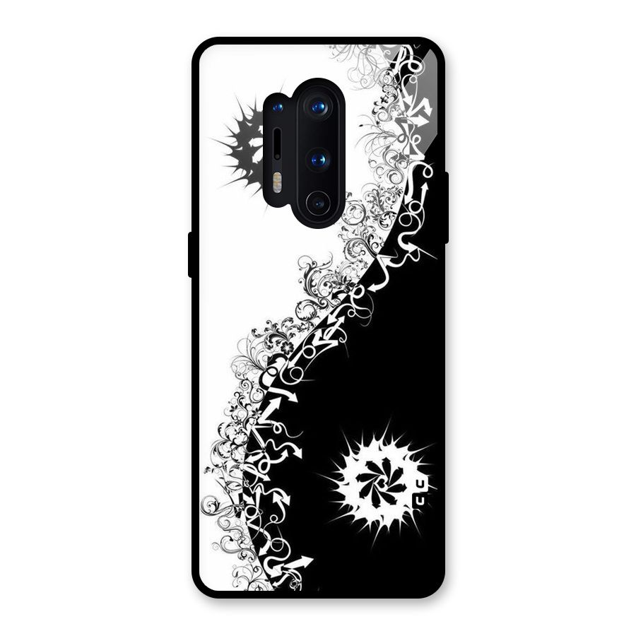 Half Peace Design Glass Back Case for OnePlus 8 Pro