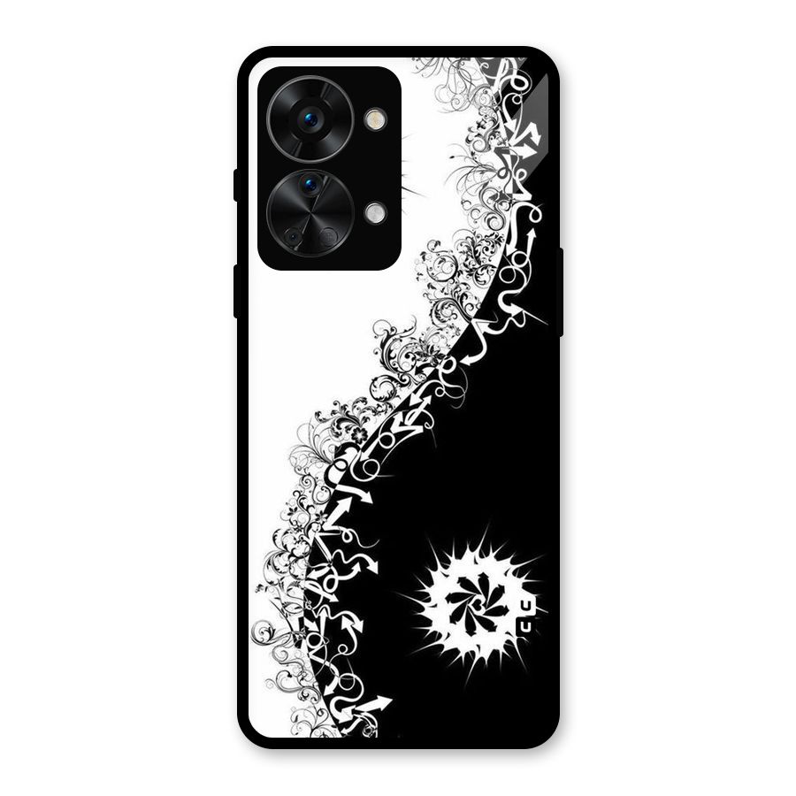 Half Peace Design Glass Back Case for OnePlus Nord 2T