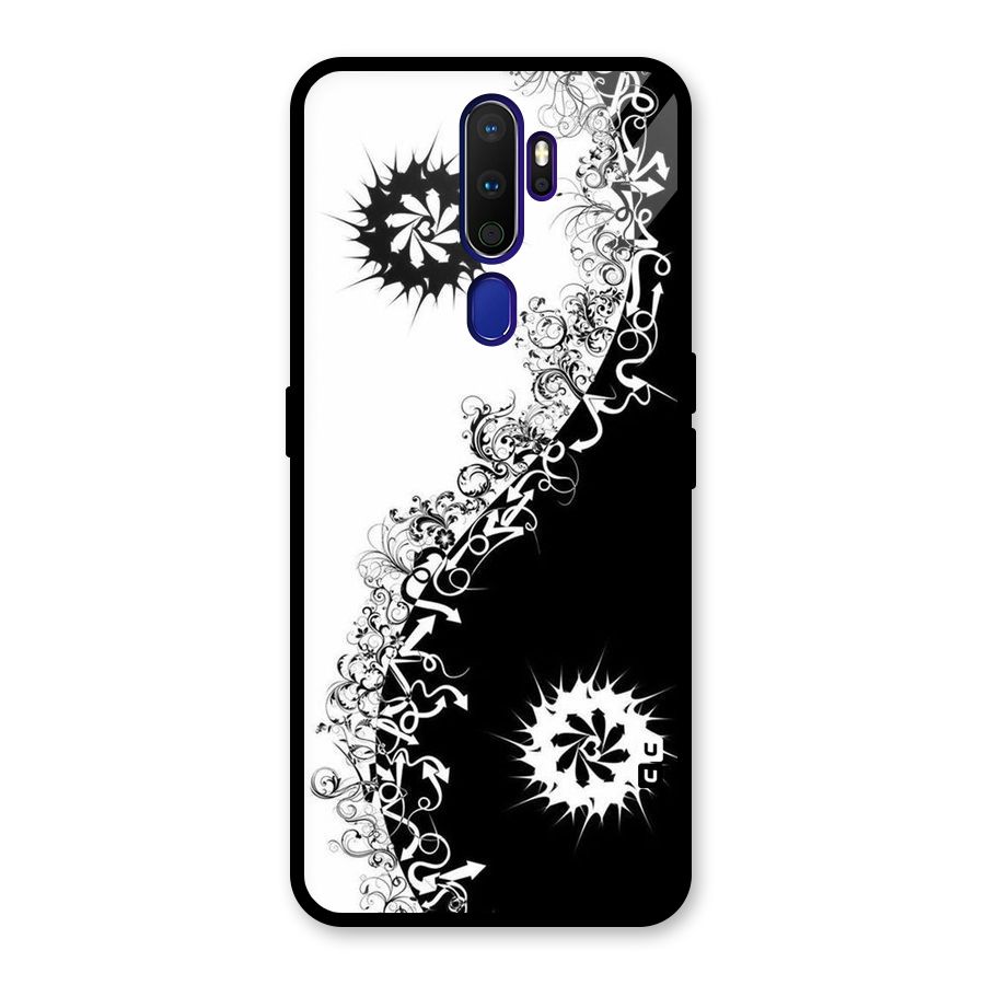 Half Peace Design Glass Back Case for Oppo A9 (2020)